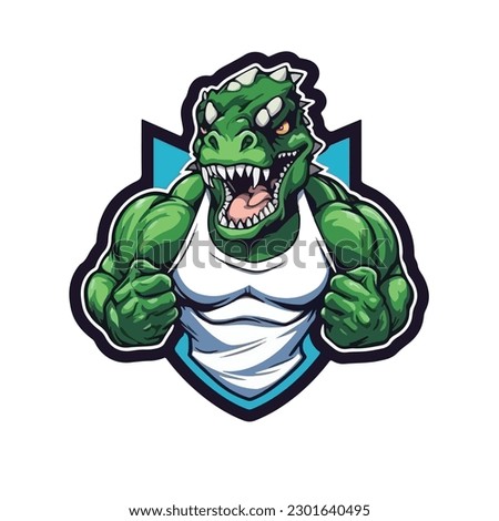Dino Dinosaur Mascot Sport Vector Animal Illustration Design Monster Jurassic Wild logotype badge