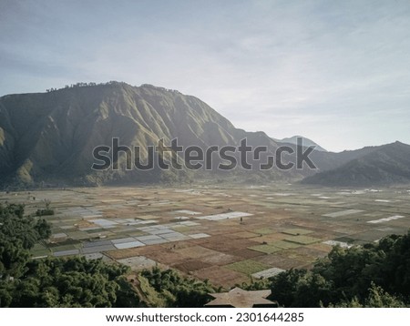 views of valleys and hills and expanses of rice fields 