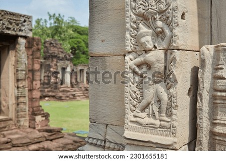 Phimai, located in Nakhon Ratchasima, Thailand, is a stunning 11th-century Khmer Buddhist Temple Royalty-Free Stock Photo #2301655181