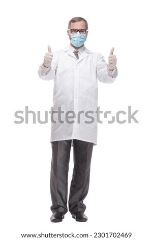 medic in protective mask and gloves . isolated on a white background.