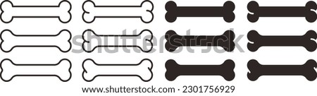 Dog Bone icon set.Vector illustrations. Royalty-Free Stock Photo #2301756929