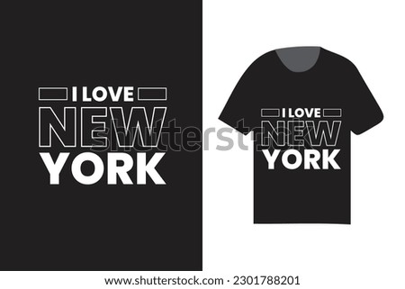 i love new york typography t shirt design, modern t shirt design template