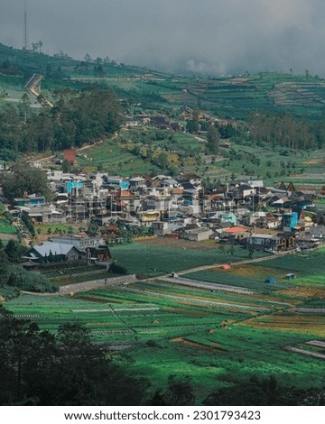 Resedential houses at Dieng Plateu, Indonesia. 