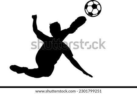 "Energetic Football Player Silhouette Jumping Clip Art"
"Dynamic Football Player in Mid-Air Silhouette Vector"