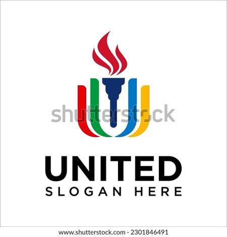 Letter U logo icon design template