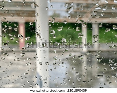 raindrops sticking to the glass, very beautiful to be used as a background image