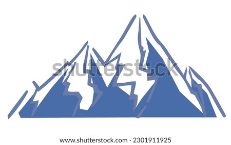 Simple vector illustration of Mount Everest range