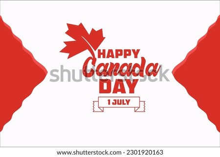 Happy Canada Day Background design template. Vector illustration.