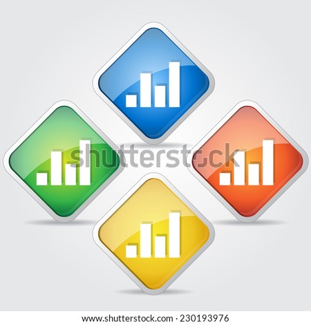 Graph Colorful Vector Icon Design