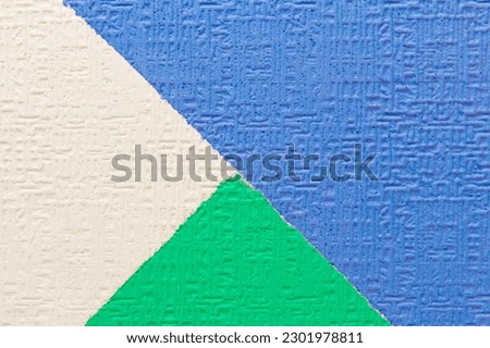 Blue Light Green Color Abstract Design Geometry Material Blank Background.