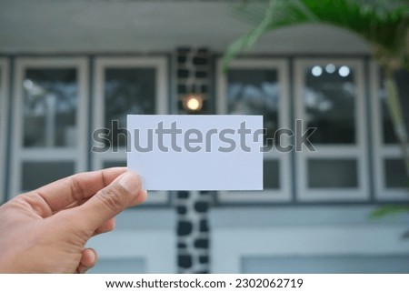 white blank paper business card photo