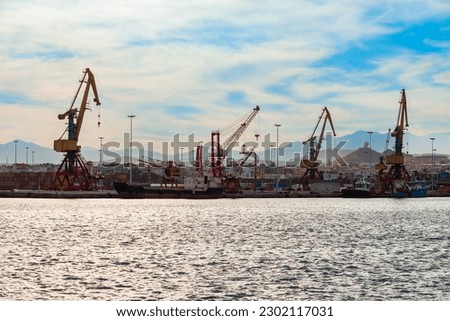 Port in the Harbor of Heraklion in the centre of Heraklion or Iraklion, the largest city and the capital of the island of Crete, Greece Royalty-Free Stock Photo #2302117031
