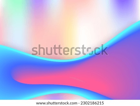 Fluid background. Cosmic invitation, report layout. Vivid gradient mesh. Holographic 3d backdrop with modern trendy blend. Fluid background with liquid dynamic elements and shapes.