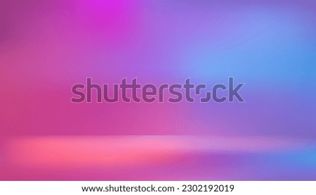Blue and pink neon light background scene, Studio empty display products. Gradient wallpaper and floor. Royalty-Free Stock Photo #2302192019