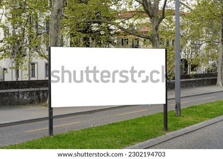 Wide-format billboard on a street in Switzerland, in Lugano	
