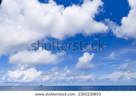 Fresh blue sky with white clouds