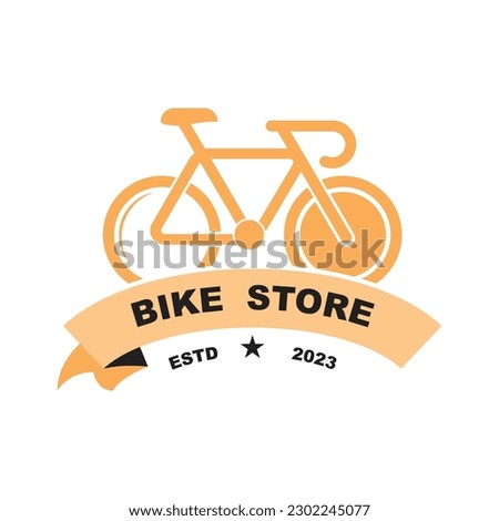 Bicycle shop logo design vector image, Bicycle logo concept icon vector, Simple design modern vector