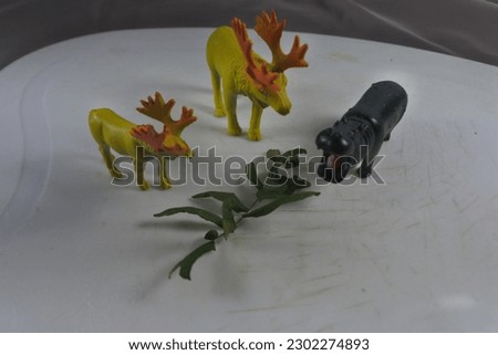 Close up photo of some beautiful animal toys