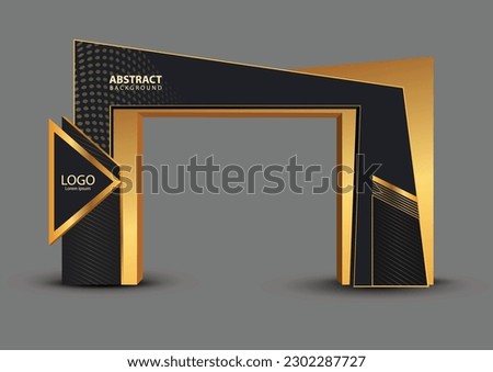 exhibition stand Gate entrance vector with for mock up event display, arch design	 Royalty-Free Stock Photo #2302287727