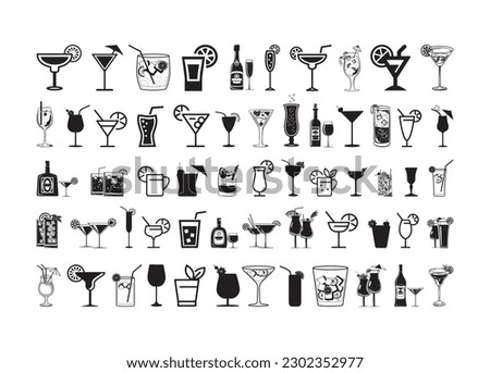 Cocktail vector For Print, Cocktail Clipart, Cocktail vector Illustration