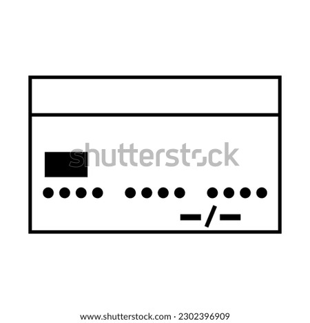 Simple credit card icon. Digital payment. Vector.