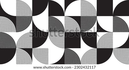 seamless pattern with abstract geometric shapes  Royalty-Free Stock Photo #2302432117