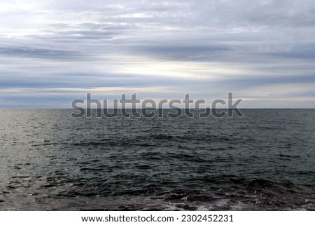 evening clouds over the sea in Batumi