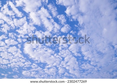 Blue Sky white cloudy sunny day natural view