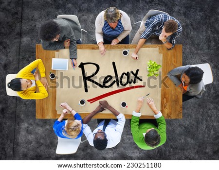 People in a Meeting and Relaxation Concept