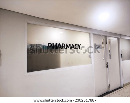 Pharmacy room and laboratory at the hospital or medical center