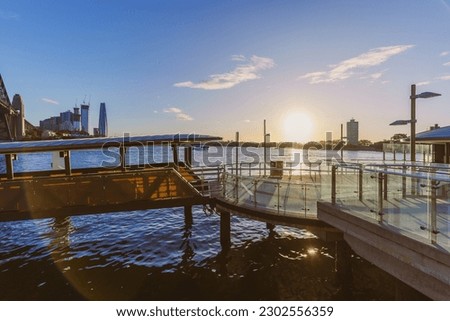 Milsons Point wharf of Sydney NSW Australia Royalty-Free Stock Photo #2302556359