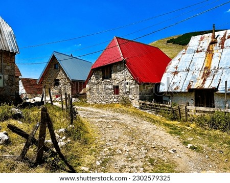The last traditional village of the semi-nomads Royalty-Free Stock Photo #2302579325
