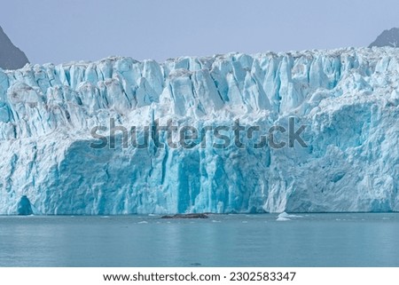Details of a Tidal Glacier Front on Monacobreen in the Svalbard Islands in Norway
