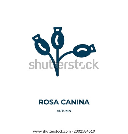rosa canina vector icon. rosa canina, natural, nature filled icons from flat autumn concept. Isolated black glyph icon, vector illustration symbol element for web design and mobile apps Royalty-Free Stock Photo #2302584519
