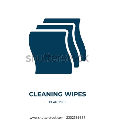 cleaning wipes vector icon. cleaning wipes, house, clean filled icons from flat beauty kit concept. Isolated black glyph icon, vector illustration symbol element for web design and mobile apps
