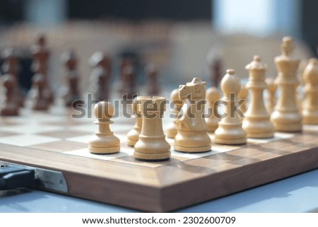Plan leading strategy of successful business competition leader concept. Sports background. Chess tournament 