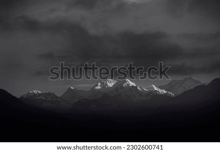 black and white photo of mountain 