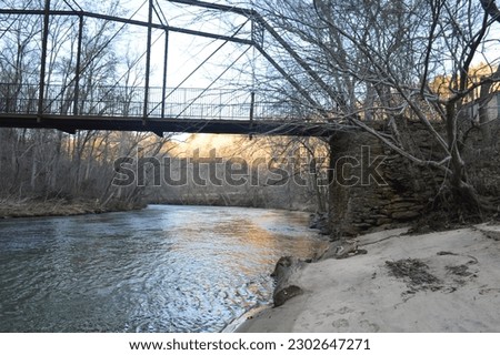A bridge over a river on a fall day. Anice place to walk around and take pictures.