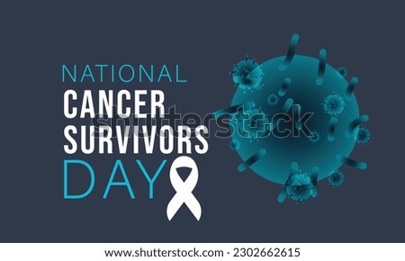 National Cancer survivors day. background, banner, card, poster, template. Vector illustration.