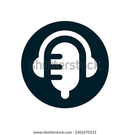 Podcast Icon Vector , Mic and Other