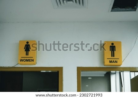 Toilet Signs: Identifying Male and Female Restrooms. The restroom signs that clearly identify male and female restrooms