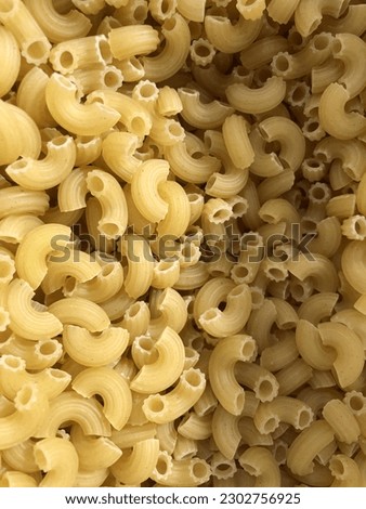 Macaroni Pasta in The Market. Seamless Food Texture. Close-up Background 