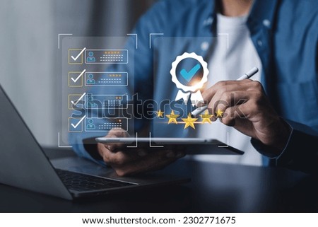 Service Quality assurance, Guarantee, Standards, ISO , Standards quality assurance control standardisation and certification concept. Royalty-Free Stock Photo #2302771675