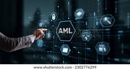 AML Anti Money Laundering Financial Bank Business Technology Concept Royalty-Free Stock Photo #2302776299