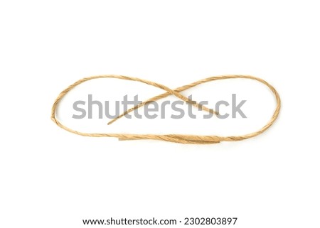 Rope closeup on white background isolated.