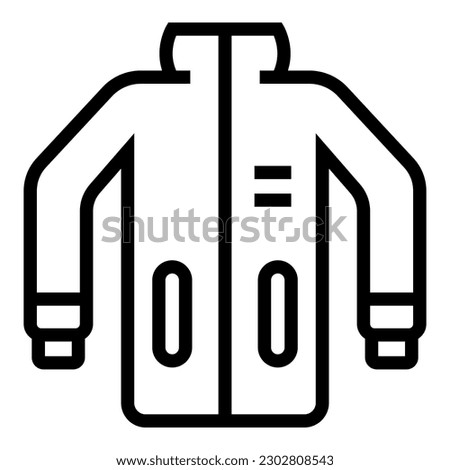 Sport jacket icon outline vector. Store shop. Fitness center