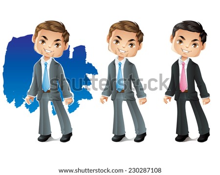 Businessman Stylized Business Character Smiling