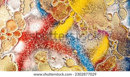 Оxygen bubbles in a liquid. Beautiful structure of water in macro a natural background
