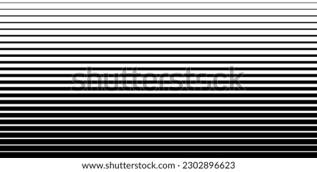 Line fade pattern. Faded halftone black lines isolated on white background. Degraded fades stripe for design print. Fadew halftones strip. Fading linear gradient. Geo transition. Vector illustration Royalty-Free Stock Photo #2302896623