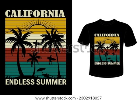 California endless summer t shirt design 